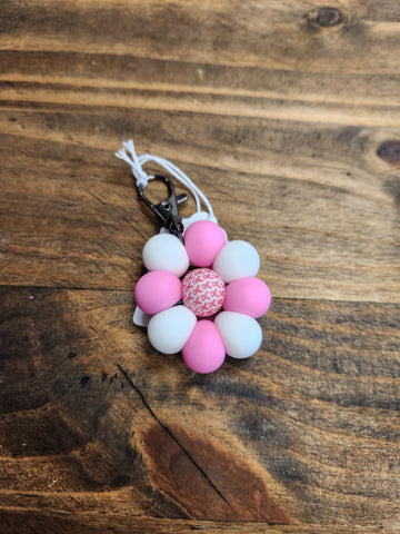 Breast Cancer Awareness Flower Charm