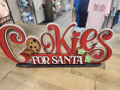 Cookies for Santa Table Top Decor