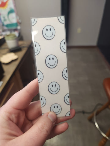 Blue Smiley bookmark